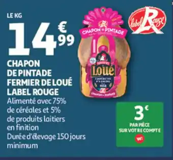 Chapon de pintade fermier de loué label rouge