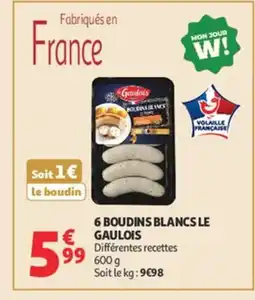 Auchan LE GAULOIS 6 boudins blancs offre