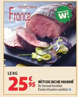 Auchan Rôti de biche mariné offre