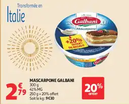 Auchan GALBANI Mascarpone offre