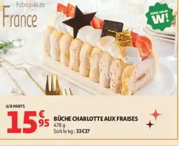 Auchan Bûche charlotte aux fraises offre