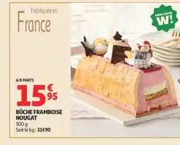 Auchan Bûche framboise nougat offre