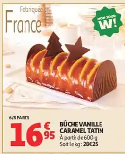 Auchan Bûche vanille caramel tatin offre
