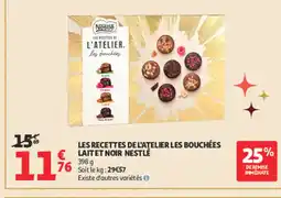 Auchan Les recettes de l'atelier les bouchées laitet noir nestlé offre