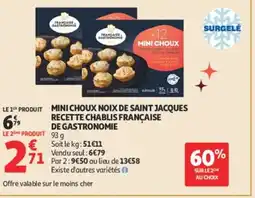 Auchan Mini choux noix de saint jacques recette chablis française de gastronomie offre