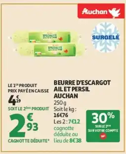 Auchan AUCHAN Beurre d'escargot ail et persil offre