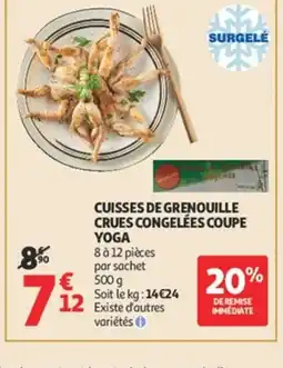 Auchan Cuisses de grenouille crues congelées coupe yoga offre