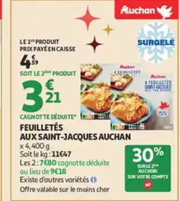 Auchan Feuilletés aux saint-jacques offre