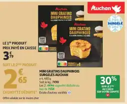 Auchan AUCHAN Mini gratins dauphinois surgelés offre