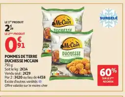 Auchan MCCAIN Pommes de terre duchesse offre