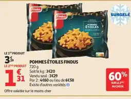Auchan FINDUS Pommes étoiles offre