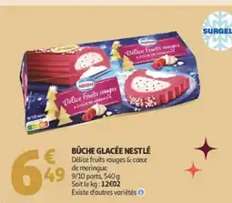 Auchan Bûche glacée nestlé offre