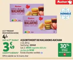 Auchan AUCHAN Assortiment de macarons offre