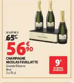 Auchan NICOLAS FEUILLATTE Champagne offre