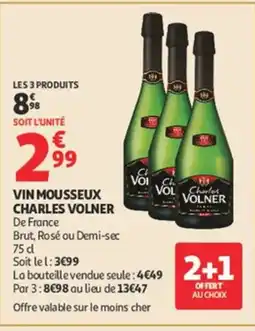 Auchan CHARLES VOLNER Vin moousseux offre