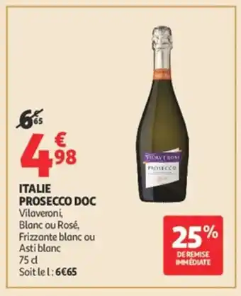 Auchan Italie prosecco doc offre