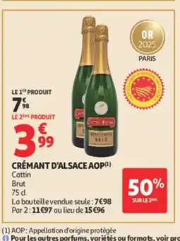 Auchan Crémant d'alsace aop offre