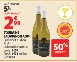 Auchan Touraine sauvignon aop offre