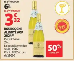 Auchan Bourgogne aligoté aop 2024 offre