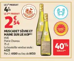 Auchan Muscadet sèvre et maine sur lie aop offre