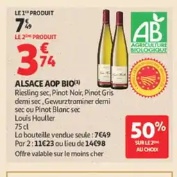 Auchan Alsace aop bio offre