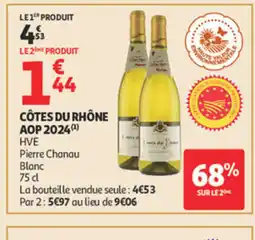Auchan Côtes du rhône aop 2024 offre