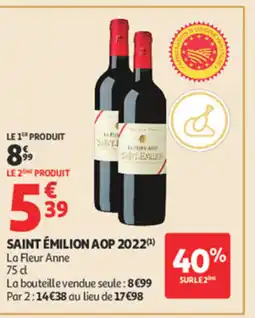 Auchan Saint émilion aop 2022 offre
