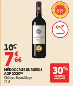Auchan Médoc cru bourgeois aop 2020 offre