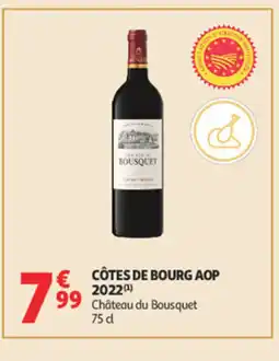 Auchan Côtes de bourg aop 2022 offre