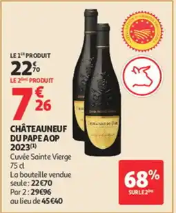 Auchan Châteauneuf du pape aop 2023 offre