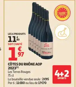 Auchan Côtes du rhône aop 2023 offre