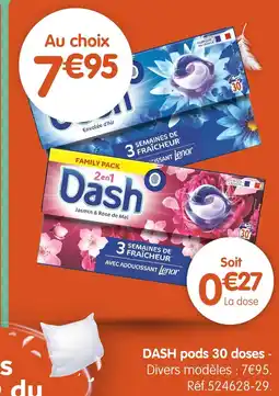 b&m Dash pods 30 doses offre