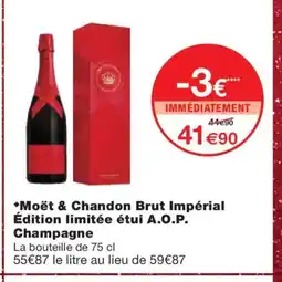 Monoprix Moët & Chandon Brut Impérial Édition limitée étui A.O.P. Champagne offre