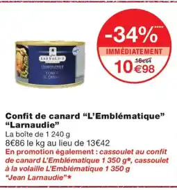 Monoprix LARNAUDIE Confit de canard L'Emblématique offre