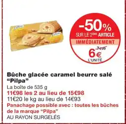Monoprix PILPA Bûche glacée caramel beurre salé offre