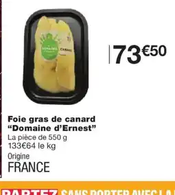 Monoprix DOMAINE D'ERNEST Foie gras de canard offre