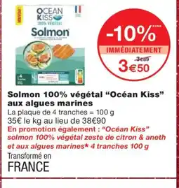 Monoprix OCÉAN KISS Solmon 100% végétal aux algues marines offre