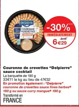 Monoprix DELPIERRE Couronne de crevettes sauce cocktail offre