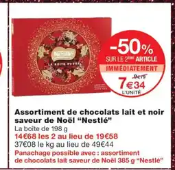 Monoprix NESTLÉ Assortiment de chocolats lait et noir saveur de Noël offre
