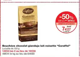 Monoprix CARAFFEL Bouchées chocolat gianduja lait noisette offre