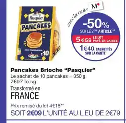 Monoprix PASQUIER Pancakes Brioche offre