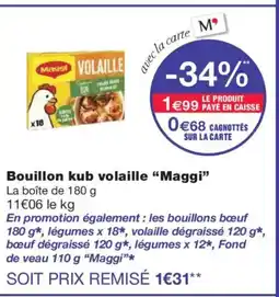 Monoprix MAGGI Bouillon kub volaille offre