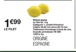 Monoprix Citron jaune offre
