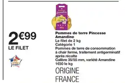 Monoprix Pommes de terre Pincesse Amandine offre