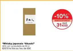 Monoprix AKASHI Whisky japonais offre