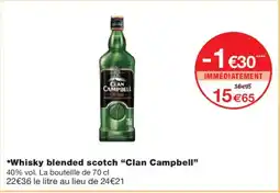 Monoprix CLAN CAMPBELL Whisky blended scotch offre