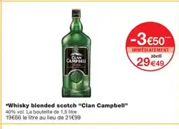 Monoprix CLAN CAMPBELL Whisky blended scotch offre
