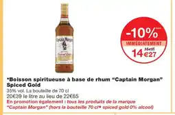 Monoprix CAPTAIN MORGAN Boisson spiritueuse à base de rhum Spiced Gold offre