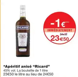 Monoprix RICARD Apéritif anisé offre