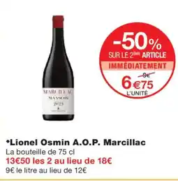 Monoprix Lionel Osmin A.O.P. Marcillac offre